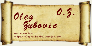 Oleg Zubović vizit kartica